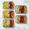 imageEllo Duraglass 34 Cup Meal Prep Sets 10Pc 5 Pack Set Glass Food Storage Container with Silicone Boot and Airtight BPAFree Plastic Lids Dishwasher Microwave and Freezer Safe Garden GoalsFruit Salad