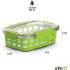 imageEllo Duraglass 34 Cup Meal Prep Sets 10Pc 5 Pack Set Glass Food Storage Container with Silicone Boot and Airtight BPAFree Plastic Lids Dishwasher Microwave and Freezer Safe Garden GoalsFruit Salad