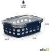 imageEllo Duraglass 34 Cup Meal Prep Sets 10Pc 5 Pack Set Glass Food Storage Container with Silicone Boot and Airtight BPAFree Plastic Lids Dishwasher Microwave and Freezer Safe Garden GoalsEvening Orchard