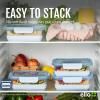 imageEllo Duraglass 34 Cup Meal Prep Sets 10Pc 5 Pack Set Glass Food Storage Container with Silicone Boot and Airtight BPAFree Plastic Lids Dishwasher Microwave and Freezer Safe Garden GoalsGarden Goals with Boot