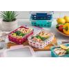 imageEllo Duraglass 34 Cup Meal Prep Sets 10Pc 5 Pack Set Glass Food Storage Container with Silicone Boot and Airtight BPAFree Plastic Lids Dishwasher Microwave and Freezer Safe Garden GoalsEvening Orchard