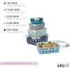 imageEllo Duraglass Mixed Meal Prep Sets LeakProof Glass Food Storage Containers with Silicone Sleeves and Airtight BPAFree Lids Dishwasher Microwave and Freezer SafeBlue La La Mixed Set