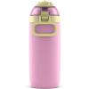imageEllo Ellies 12oz Vacuum Insulated Stainless Steel Kids Water Bottle with Straw and Builtin Carrying Handle and LeakProof Locking Lid for School Backpack Lunchbox and Outdoor SportsUnicorn