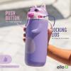 imageEllo Ellies 12oz Vacuum Insulated Stainless Steel Kids Water Bottle with Straw and Builtin Carrying Handle and LeakProof Locking Lid for School Backpack Lunchbox and Outdoor SportsCat