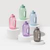 imageEllo Hydra 64oz Half Gallon Water Jug with Handle and Motivational Time Markers for All Day Hydration Plastic Reusable Water Bottle with Straw and Locking Leak Proof Lid BPA FreeLilac