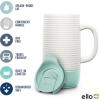 imageEllo Jane 18oz Ceramic Travel Mug with Handle SplashResistant Slider Lid and Builtin Coaster Perfect for Coffee and Tea BPA Free Dishwasher Safe Gift for Holiday Him Her Mothers DayYucca