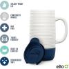 imageEllo Jane 18oz Ceramic Travel Mug with Handle SplashResistant Slider Lid and Builtin Coaster Perfect for Coffee and Tea BPA Free Dishwasher Safe Gift for Holiday Him Her Mothers DayMidnight
