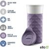 imageEllo Ogden 16oz Ceramic Travel Mug with SplashResistant Slider Lid and Protective Silicone Sleeve Perfect for Coffee or Tea BPAFree Gift for Holiday Him Her Mothers Day Dishwasher SafeDeep Purple