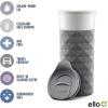 imageEllo Ogden 16oz Ceramic Travel Mug with SplashResistant Slider Lid and Protective Silicone Sleeve Perfect for Coffee or Tea BPAFree Gift for Holiday Him Her Mothers Day Dishwasher SafeGray