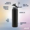 imageEllo Pop ampamp Fill Stainless Steel Water Bottle with Quick Fill Technology Double Walled Vacuum Insulated Metal Leak Proof Locking Lid Sip ampamp Chug BPA Free Holiday Gift for Him Her 22oz 32oz 40ozTonal Black