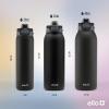 imageEllo Pop ampamp Fill Stainless Steel Water Bottle with Quick Fill Technology Double Walled Vacuum Insulated Metal Leak Proof Locking Lid Sip ampamp Chug BPA Free Holiday Gift for Him Her 22oz 32oz 40ozTonal Black