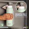 imageEllo Pop ampamp Fill Stainless Steel Water Bottle with Quick Fill Technology Double Walled Vacuum Insulated Metal Leak Proof Locking Lid Sip ampamp Chug BPA Free Holiday Gift for Him Her 22oz 32oz 40ozPistachio