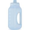imageEllo Hydra 64oz Half Gallon Water Jug with Handle and Motivational Time Markers for All Day Hydration Plastic Reusable Water Bottle with Straw and Locking Leak Proof Lid BPA FreeHalogen Blue