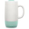 imageEllo Jane 18oz Ceramic Travel Mug with Handle SplashResistant Slider Lid and Builtin Coaster Perfect for Coffee and Tea BPA Free Dishwasher Safe Gift for Holiday Him Her Mothers DayYucca