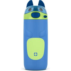 imageEllo Ellies 12oz Vacuum Insulated Stainless Steel Kids Water Bottle with Straw and Builtin Carrying Handle and LeakProof Locking Lid for School Backpack Lunchbox and Outdoor SportsDog