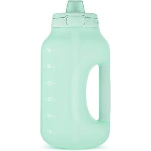 imageEllo Hydra 64oz Half Gallon Water Jug with Handle and Motivational Time Markers for All Day Hydration Plastic Reusable Water Bottle with Straw and Locking Leak Proof Lid BPA FreeYucca
