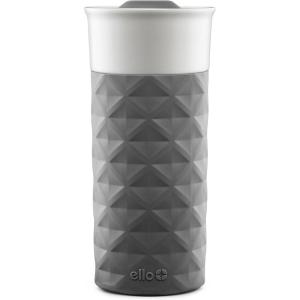imageEllo Ogden 16oz Ceramic Travel Mug with SplashResistant Slider Lid and Protective Silicone Sleeve Perfect for Coffee or Tea BPAFree Gift for Holiday Him Her Mothers Day Dishwasher SafeGray