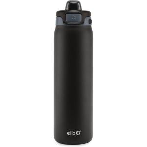 imageEllo Pop ampamp Fill Stainless Steel Water Bottle with Quick Fill Technology Double Walled Vacuum Insulated Metal Leak Proof Locking Lid Sip ampamp Chug BPA Free Holiday Gift for Him Her 22oz 32oz 40ozTonal Black