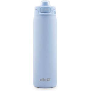 imageEllo Pop ampamp Fill Stainless Steel Water Bottle with Quick Fill Technology Double Walled Vacuum Insulated Metal Leak Proof Locking Lid Sip ampamp Chug BPA Free Holiday Gift for Him Her 22oz 32oz 40ozHalogen Blue