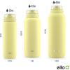 imageEllo Cooper 22oz Stainless Steel Water Bottle with Straw and Carry Handle Double Walled and Vacuum Insulated Metal Leak Proof Locking Lid with Soft Silicone Spout Reusable BPA Free BlackLemonade