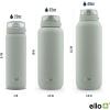 imageEllo Cooper 22oz Stainless Steel Water Bottle with Straw and Carry Handle Double Walled and Vacuum Insulated Metal Leak Proof Locking Lid with Soft Silicone Spout Reusable BPA Free BlackSage