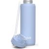 imageEllo Cooper 22oz Stainless Steel Water Bottle with Straw and Carry Handle Double Walled and Vacuum Insulated Metal Leak Proof Locking Lid with Soft Silicone Spout Reusable BPA Free BlackHalogen Blue