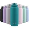 imageEllo Cooper 22oz Stainless Steel Water Bottle with Straw and Carry Handle Double Walled and Vacuum Insulated Metal Leak Proof Locking Lid with Soft Silicone Spout Reusable BPA Free BlackAntigua