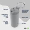 imageEllo Cooper 22oz Stainless Steel Water Bottle with Straw and Carry Handle Double Walled and Vacuum Insulated Metal Leak Proof Locking Lid with Soft Silicone Spout Reusable BPA Free BlackGray