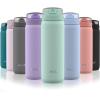 imageEllo Cooper 22oz Stainless Steel Water Bottle with Straw and Carry Handle Double Walled and Vacuum Insulated Metal Leak Proof Locking Lid with Soft Silicone Spout Reusable BPA Free BlackYucca