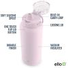 imageEllo Cooper 22oz Stainless Steel Water Bottle with Straw and Carry Handle Double Walled and Vacuum Insulated Metal Leak Proof Locking Lid with Soft Silicone Spout Reusable BPA Free BlackCashmere Pink