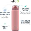 imageEllo Cooper 22oz Stainless Steel Water Bottle with Straw and Carry Handle Double Walled and Vacuum Insulated Metal Leak Proof Locking Lid with Soft Silicone Spout Reusable BPA Free BlackCoral