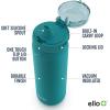 imageEllo Cooper 22oz Stainless Steel Water Bottle with Straw and Carry Handle Double Walled and Vacuum Insulated Metal Leak Proof Locking Lid with Soft Silicone Spout Reusable BPA Free BlackAntigua