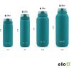 imageEllo Cooper 22oz Stainless Steel Water Bottle with Straw and Carry Handle Double Walled and Vacuum Insulated Metal Leak Proof Locking Lid with Soft Silicone Spout Reusable BPA Free BlackAntigua