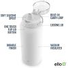 imageEllo Cooper 22oz Stainless Steel Water Bottle with Straw and Carry Handle Double Walled and Vacuum Insulated Metal Leak Proof Locking Lid with Soft Silicone Spout Reusable BPA Free BlackWhite