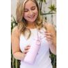 imageEllo Cooper 22oz Stainless Steel Water Bottle with Straw and Carry Handle Double Walled and Vacuum Insulated Metal Leak Proof Locking Lid with Soft Silicone Spout Reusable BPA Free BlackCashmere Pink