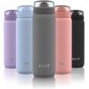 imageEllo Cooper 22oz Stainless Steel Water Bottle with Straw and Carry Handle Double Walled and Vacuum Insulated Metal Leak Proof Locking Lid with Soft Silicone Spout Reusable BPA Free BlackGray