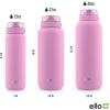 imageEllo Cooper 22oz Stainless Steel Water Bottle with Straw and Carry Handle Double Walled and Vacuum Insulated Metal Leak Proof Locking Lid with Soft Silicone Spout Reusable BPA Free BlackBubblegum