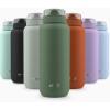 imageEllo Cooper 22oz Stainless Steel Water Bottle with Straw and Carry Handle Double Walled and Vacuum Insulated Metal Leak Proof Locking Lid with Soft Silicone Spout Reusable BPA Free BlackAcorn Squash