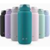 imageEllo Cooper 22oz Stainless Steel Water Bottle with Straw and Carry Handle Double Walled and Vacuum Insulated Metal Leak Proof Locking Lid with Soft Silicone Spout Reusable BPA Free BlackAntigua