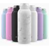 imageEllo Cooper 22oz Stainless Steel Water Bottle with Straw and Carry Handle Double Walled and Vacuum Insulated Metal Leak Proof Locking Lid with Soft Silicone Spout Reusable BPA Free BlackWhite Marble