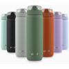 imageEllo Cooper 22oz Stainless Steel Water Bottle with Straw and Carry Handle Double Walled and Vacuum Insulated Metal Leak Proof Locking Lid with Soft Silicone Spout Reusable BPA Free BlackAcorn Squash