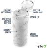 imageEllo Cooper 22oz Stainless Steel Water Bottle with Straw and Carry Handle Double Walled and Vacuum Insulated Metal Leak Proof Locking Lid with Soft Silicone Spout Reusable BPA Free BlackWhite Marble