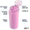imageEllo Cooper 22oz Stainless Steel Water Bottle with Straw and Carry Handle Double Walled and Vacuum Insulated Metal Leak Proof Locking Lid with Soft Silicone Spout Reusable BPA Free BlackBubblegum