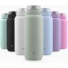 imageEllo Cooper 22oz Stainless Steel Water Bottle with Straw and Carry Handle Double Walled and Vacuum Insulated Metal Leak Proof Locking Lid with Soft Silicone Spout Reusable BPA Free BlackSage