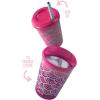 imageEllo Kids Plastic Reusable Color Changing Cups with Twist on SplashProof Lids and Straw BPA Free Dishwasher Safe 12oz Rainforest 4 Pack4 Pack Fruit Pop