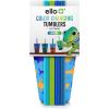 imageEllo Kids Plastic Reusable Color Changing Cups with Twist on SplashProof Lids and Straw BPA Free Dishwasher Safe 12oz Rainforest 4 Pack4 Pack Rainforest