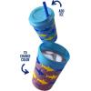 imageEllo Kids Plastic Reusable Color Changing Cups with Twist on SplashProof Lids and Straw BPA Free Dishwasher Safe 12oz Rainforest 4 Pack4 Pack Rainforest