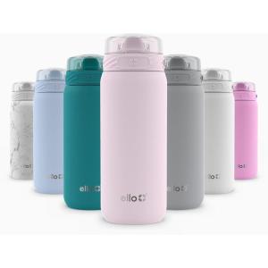 imageEllo Cooper 22oz Stainless Steel Water Bottle with Straw and Carry Handle Double Walled and Vacuum Insulated Metal Leak Proof Locking Lid with Soft Silicone Spout Reusable BPA Free BlackCashmere Pink