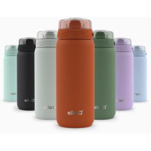 imageEllo Cooper 22oz Stainless Steel Water Bottle with Straw and Carry Handle Double Walled and Vacuum Insulated Metal Leak Proof Locking Lid with Soft Silicone Spout Reusable BPA Free BlackBonfire