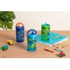 imageEllo Bop 2Pack 12oz Kids Plastic Tumbler Set with Carry Loop  LeakProof Slider Lid  Removable Spill Resistent Soft Straw  BPAFreeDogs and Dinos
